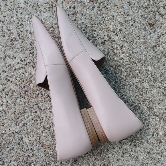 Halogen Blush Pink Pointed Toe Short Heel Flats 9.5 - Picture 5 of 9